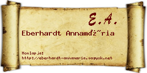 Eberhardt Annamária névjegykártya